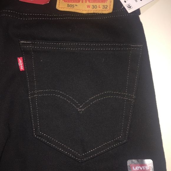 Levi's 505 Regular Black Jeans - Picture 3 of 4